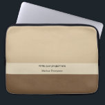 Earthy braune mit Monogramm Business and project Laptopschutzhülle<br><div class="desc">Minimalistische Farben für die Erden,  braun. Für kleine Projekte.</div>