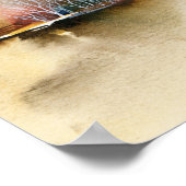 Earthy Brown Abstrakt Surreal Landschaftskunst Poster (Ecke)