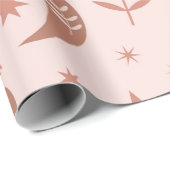 Earthy Brown Boho Moon Pattern Geschenkpapier (Rolleneckpunkt)