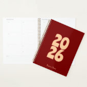 Earthy Brown Bold Writing Year Planner Planer (Anzeige)