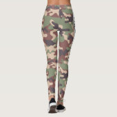 Earthy Brown Camouflage PERSONALIZE Leggings (Rückseite)