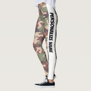 Earthy Brown Camouflage PERSONALIZE Leggings