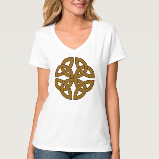 Earthy Brown Celtic Knot T-Shirt (Vorderseite)