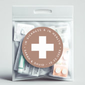 Earthy Brown Emergency Kit in Sickness & in Health Runder Aufkleber