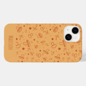 Earthy Brown Fall Mushroom Pattern Case-Mate iPhone Hülle (Rückseite (Horizontal))