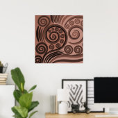 Earthy Brown Fern FronCurls Poster (Heimbüro)