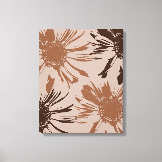 Earthy Brown Gerbera Blume Leinwanddruck (Vorderseite)