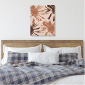 Earthy Brown Gerbera Blume Leinwanddruck (Insitu (Schlafzimmer))