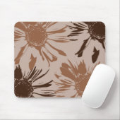 Earthy Brown Gerbera Blume Mousepad (Mit Mouse)