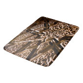 Earthy Brown Stars Badematte (Schrägansicht)