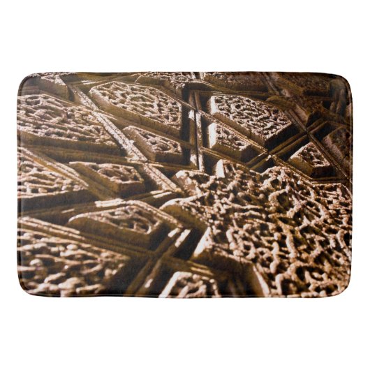 Earthy Brown Stars Badematte (Vorderseite)