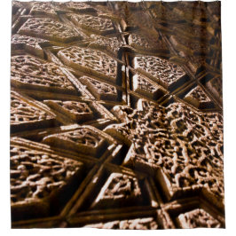 Earthy Brown Stars Duschvorhang