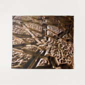 Earthy Brown Stars Wandteppich (Vorderseite (Horizontal))