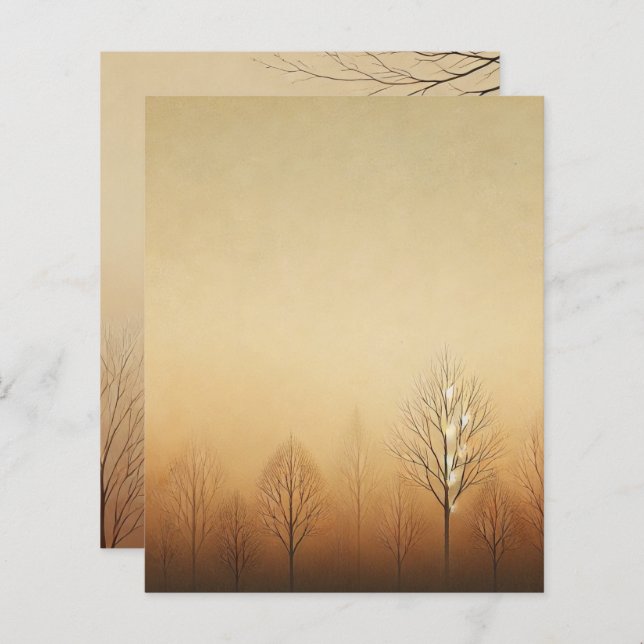 Earthy Brown Sunset Autumnal Ombre Scrapbook Paper (Vorne/Hinten)