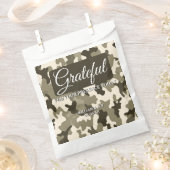 Earthy Browns & Tans Camouflage Dankbarkeit Geschenktütchen (Ausgeschnitten)