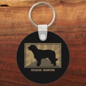 Earthy Catalan Sheepdog Schlüsselanhänger (Vorderseite)