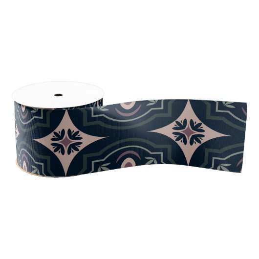 earthy colored floral geometric tiles ripsband (Spule)