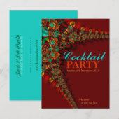 Earthy Colors : Cocktail-Party Einladungen (Vorne/Hinten)