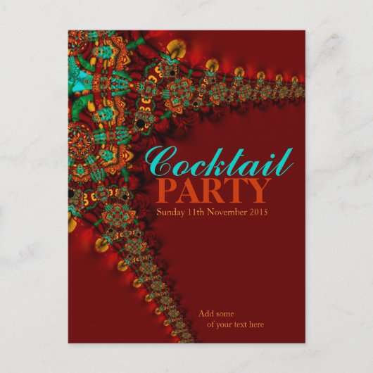 Earthy Colors : Cocktail-Party Einladungen (Vorderseite)