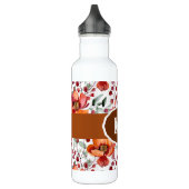 Earthy Colors, Fall Flowers Monogrammed Edelstahlflasche (Links)