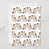 Earthy Colors Rainbow Jungle Animals Birthday Einladung (Rückseite)