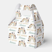 Earthy Colors Rainbow Jungle Animals Geburtsname Geschenkschachtel (Rückseite)