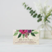 Earthy, Cranberry-Plum Wedding Card Begleitkarte (Stehend Vorderseite)