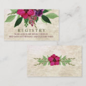 Earthy, Cranberry-Plum Wedding Card Begleitkarte (Vorne/Hinten)