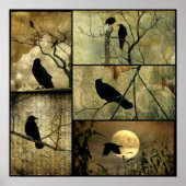 Earthy Crows Collage Poster (Vorne)