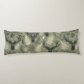 Earthy Deer Antlers & Ferns Seitenschläferkissen (Rückseite)