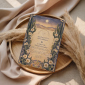 Earthy Desert Floral Wedding Einladung