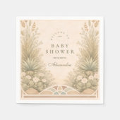 Earthy Desert Meadow Baby Shower Serviette (Vorderseite)