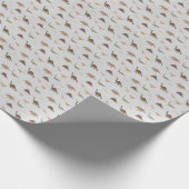 Earthy Dinosaur Kids Wrapping Paper Geschenkpapier (Ecke)