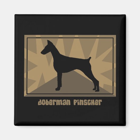 Earthy Doberman Pinscher Magnet (Vorne)