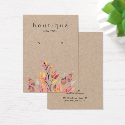 Earthy Earring Kraft Display Card (Schreibtisch)