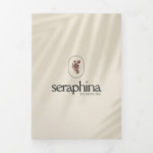 Earthy Elegance Logo Beauty, Wellness-Center Elfen Dreifach Gefaltete Karte (Cover)