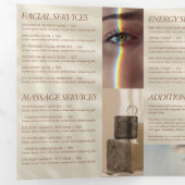 Earthy Elegance Logo Beauty, Wellness-Center Rust Dreifach Gefaltete Karte (Innen Erste Seite)