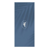 Earthy Elegance Logo Beauty, Wellness, Spa Blue Werbekarte (Hinten)