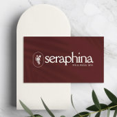 Earthy Elegance Logo Beauty, Wellness, Spa Maroon Visitenkarte
