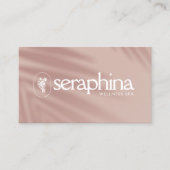 Earthy Elegance Logo Beauty, Wellness, Spa Pink Visitenkarte (Vorderseite)