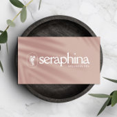 Earthy Elegance Logo Beauty, Wellness, Spa Pink Visitenkarte