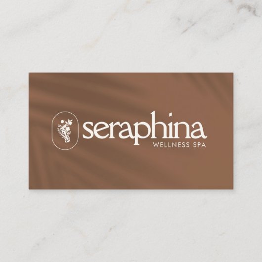 Earthy Elegance Logo Beauty, Wellness, Spa Rust Visitenkarte (Vorderseite)