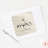 Earthy Elegance Logo Schönheit, Wellness-Center, B Quadratischer Aufkleber (Umschlag)