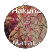Earthy Elegant Lion: Hakuna Matata Textured Design Dartscheibe (vorne)