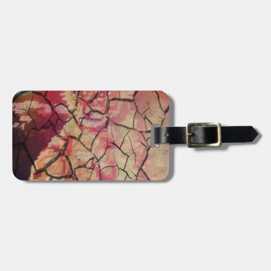 Earthy Elegant Lion: Hakuna Matata Textured Design Gepäckanhänger (Vorderseite horizontal)