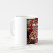 Earthy Elegant Lion: Hakuna Matata Textured Design Kaffeetasse (Vorderseite Links)
