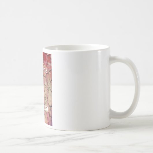 Earthy Elegant Lion: Hakuna Matata Textured Design Kaffeetasse (Rechts)