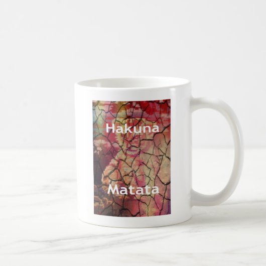 Earthy Elegant Lion: Hakuna Matata Textured Design Kaffeetasse (Rechts)