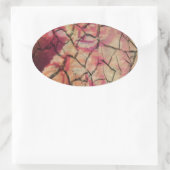 Earthy Elegant Lion: Hakuna Matata Textured Design Ovaler Aufkleber (Tasche)