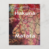 Earthy Elegant Lion: Hakuna Matata Textured Design Postkarte (Vorderseite)